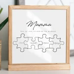 Personalised Family Puzzle Print – Custom Name Wall Art