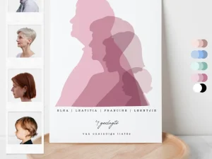 Generational Family Silhouette Print – Personalised Names Gift