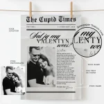 Personalised Love Newspaper Print – Custom Couple Photo Gift