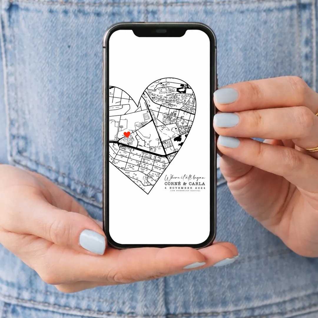 Personalised Love Map Print – Custom Location & Coordinates Art - Image 3