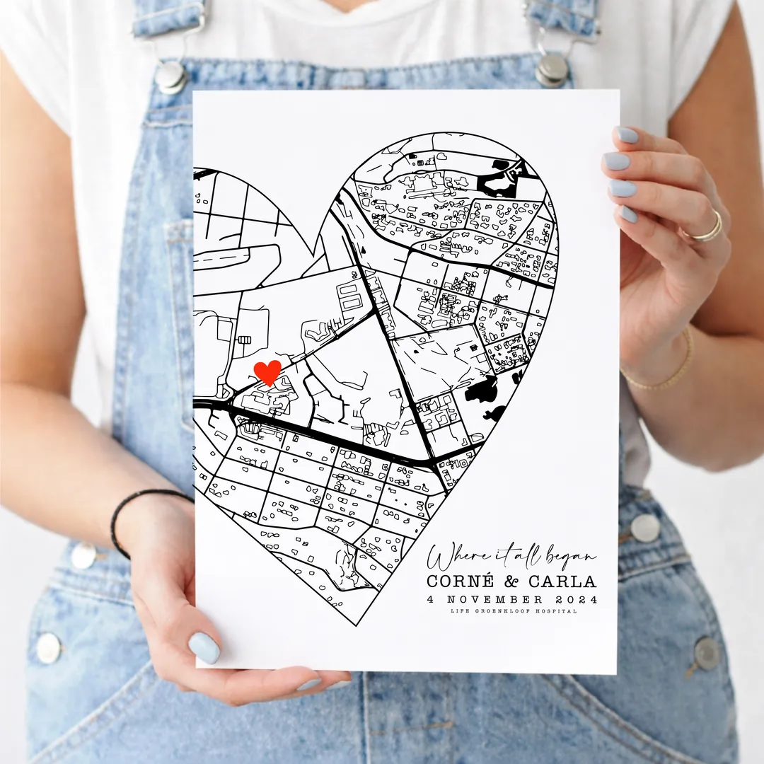 Personalised Love Map Print – Custom Location & Coordinates Art - Image 5