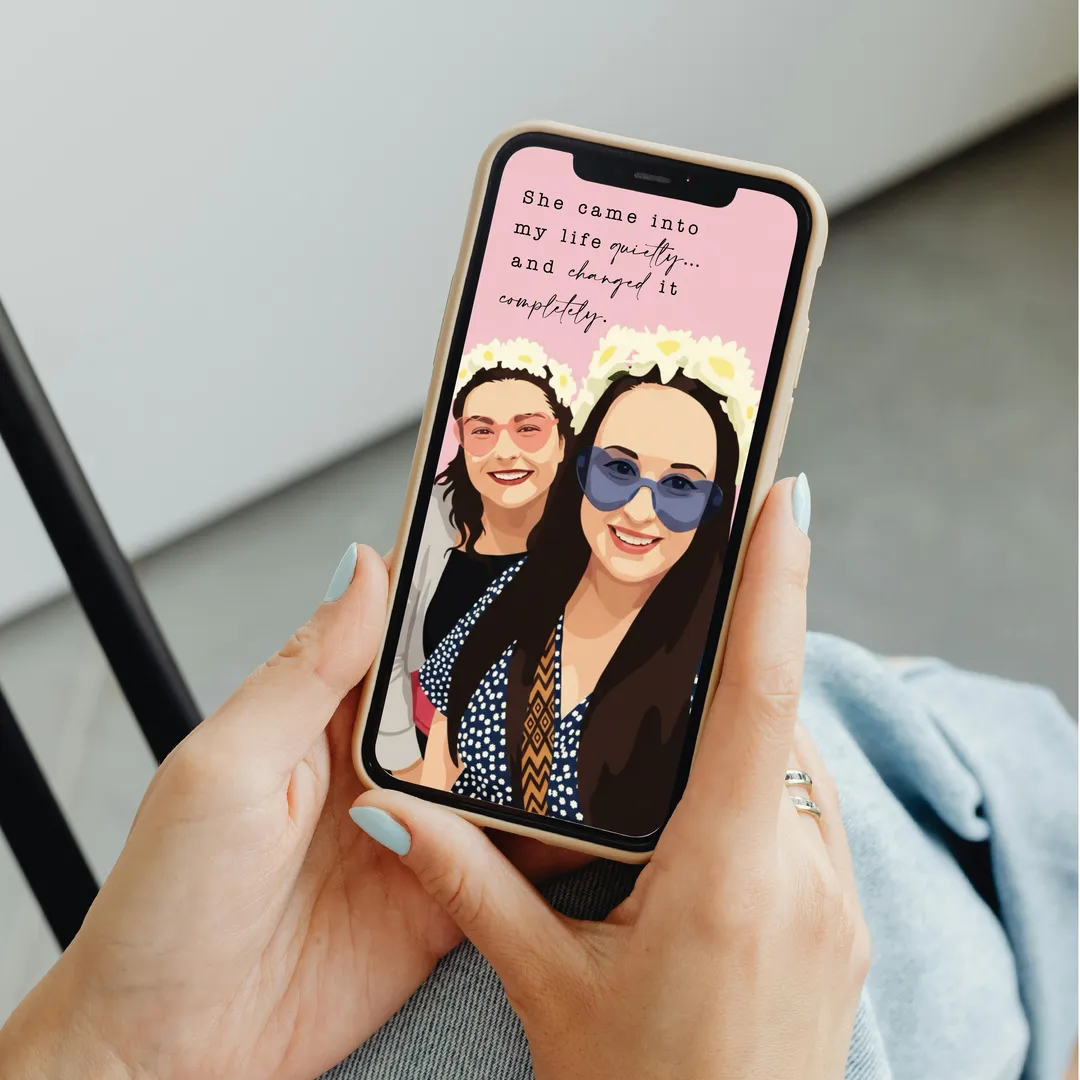 Custom Colour Couple Illustration – Personalised Portrait from Photo - Image 4