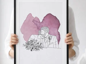 Custom Line Art Portrait from Photo – Personalised Minimalist Gift
