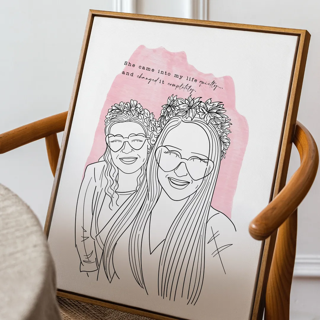 Custom Line Art Portrait from Photo – Personalised Minimalist Gift - Image 2