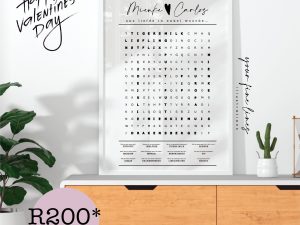 Personalised Word Search Art – Custom Couple & Family Gift