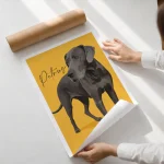 Custom Colour Pet Portrait from Photo – Personalised Dog or Cat Art