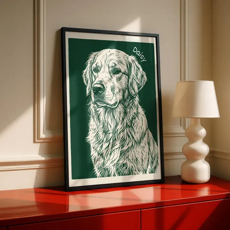 Custom Colour Pet Portrait from Photo – Personalised Dog or Cat Art - Image 7