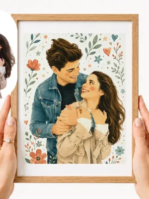 Personalised Illustrated Portrait from Photo – Storybook Style